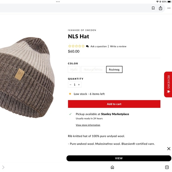 NEW IVANHOE OF SWEDEN NIL HAT NUTMEG - Picture 2 of 13